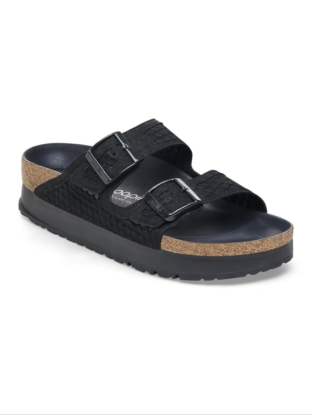 Papillo By Birkenstock Size 39N Arizona Platform With Black Mesh Uppers